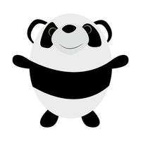 lindo pequeño panda vector