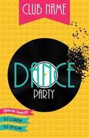 Vertical Dance Party Flyer Background with Place for Your Text. Vector Illustration.