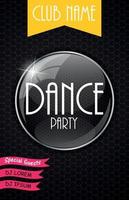Vertical Dance Party Flyer Background with Place for Your Text. Vector Illustration