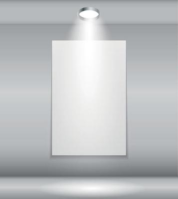 Background with Lighting Lamp and Frame. Empty Space for Your Text or Object