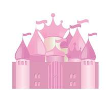 Fondo de princesa con ilustración de vector de castillo