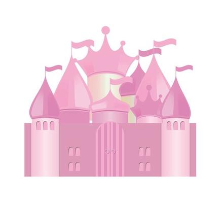 Princess  Background with Castle Vector Illustration