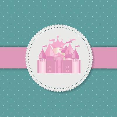 Princess  Background with Castle Vector Illustration