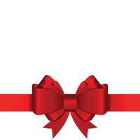 Gift Bow with Ribbon Vector Illustration