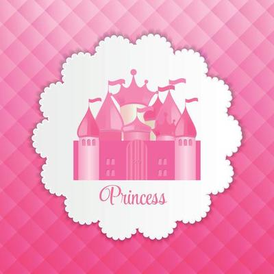 Princess  Background with Castle Vector Illustration