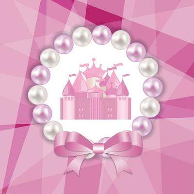 Princess  Background with Castle Vector Illustration