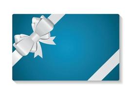 Gift Card with Bow and Ribbon Vector Illustration