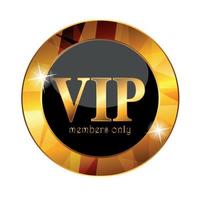 VIP Members Label Vector Illustration