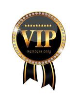 VIP Members Label Vector Illustration