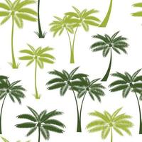 Palm Leaf Seamless Pattern Background Vector Illustration