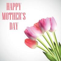 Ilustración de vector de tarjeta de cartel de feliz día de la madre