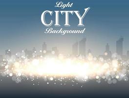 Light City Background Vector Illustration