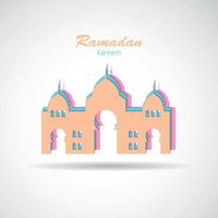 Background for Muslim Community Festival Vector Illustration