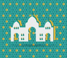 Background for Muslim Community Festival Vector Illustration