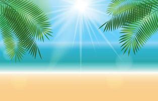 Summer Sunny Natural Background Vector Illustration