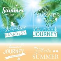 Summer Sunny Natural Background Vector Illustration