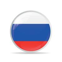 Round Flag Icon Vector Illustration