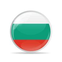 Round Flag Icon Vector Illustration