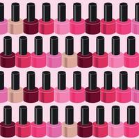 Realistic Nail Polish Seamless Pattern Background Vector Illustration