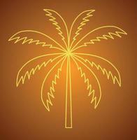 Silhouette of Palm Tree. Vector illustration