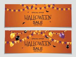 Abstract Vector Illustration Halloween Sale Background