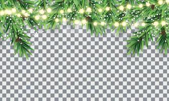 Abstract Holiday New Year and Merry Christmas Transparent Background. Vector Illustration