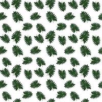 Silhouette of leaf Trees on White Background. Seamless pattern. Vector Illustration