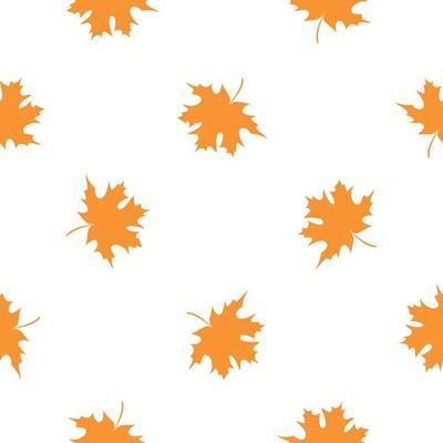 Abstract Vector Illustration Seamless Pattern Background with Falling Autumn Leaves