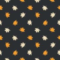 Abstract Vector Illustration Seamless Pattern Background with Falling Autumn Leaves