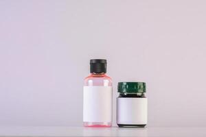 Empty bottle cream moisturizer lotion photo