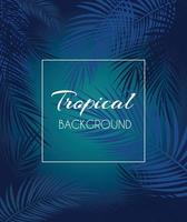 Beautiful Palm Leaf Tropical Background. Vector Illustration