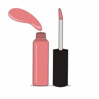 Vector of pink petal liquid lipstic or lip cream