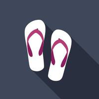 Beach Flip Flop Icon Vector Illustration