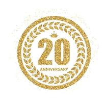 Template Logo 20 Years Anniversary Vector Illustration