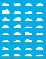 Set of different Cloud. Vector Illustration