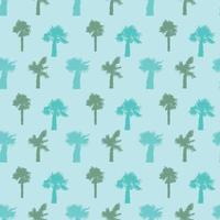 Palm Tree Seamless Pattern Vector Illustration.