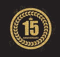 Template Logo 15 Years Anniversary Vector Illustration