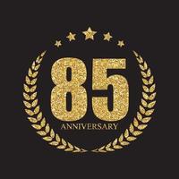 Template Logo 90 Years Anniversary Vector Illustration