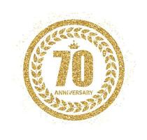 Template Logo 70 Years Anniversary Vector Illustration