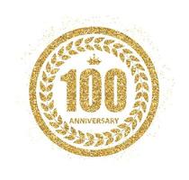 Template Logo 100 Years Anniversary Vector Illustration