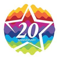 Template Logo 20 Anniversary Vector Illustration