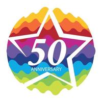 Template Logo 50 Anniversary Vector Illustration