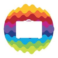 Bag Rainbow Color Icon for Mobile Applications and Web vector