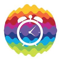 icono de color del arco iris de tiempo para aplicaciones móviles y web vector