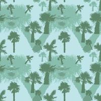 Palm Tree Seamless Pattern Vector Illustration.