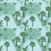 Palm Tree Seamless Pattern Vector Illustration.