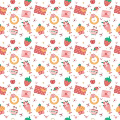 Romantic Seamless Pattern for Valentine's Day