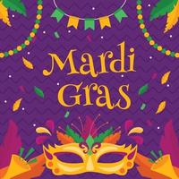 fondo de fiesta de mascarada de mardi gras vector