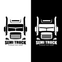 vector de diseño de logotipo de camión semi