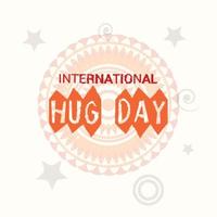 Vector illustration of a background for International Hug Day.